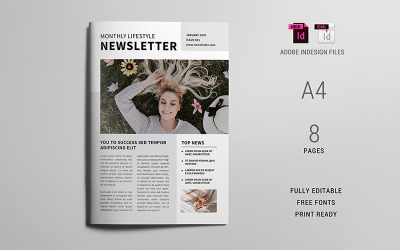 Modello di newsletter minimo