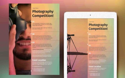 Moderna layouter för flygblad för fotografi