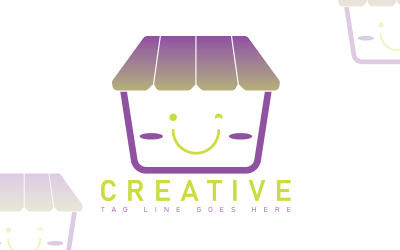E-commerce logo sjabloon - online winkel