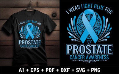 Jag bär ljusblått för prostatacancermedvetenhet