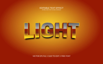 Light Editable Vector Eps Text Effect Design