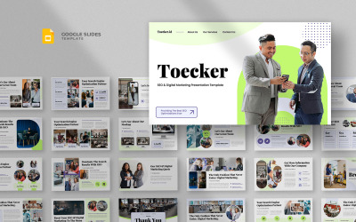 Toecker – šablona pro SEO a digitální marketing Google Slides