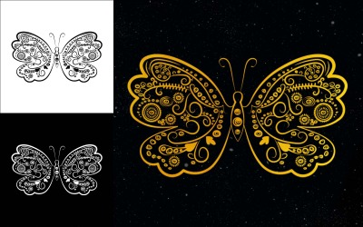 Vlinderlogo-ontwerp - creatief