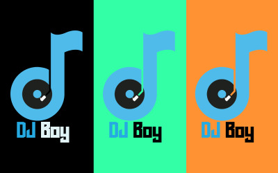 DJ-logotyp - Musiklogotyp - Musikikon
