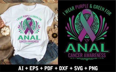 Ik draag paars en groen voor bewustzijn over anale kanker