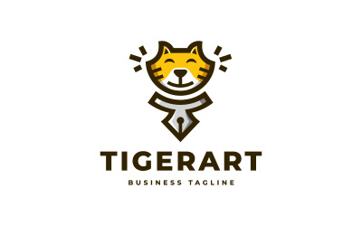Kreativ Tiger Art logotyp mall