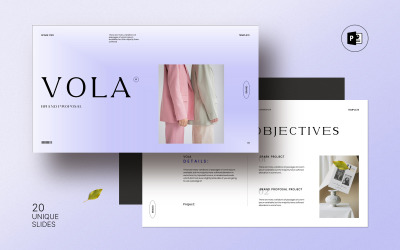 Layout di presentazione della proposta di brand pulito