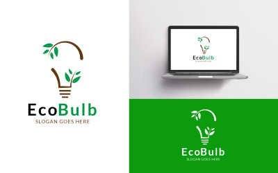 Logotipo EcoBulb Abstrato Moderno
