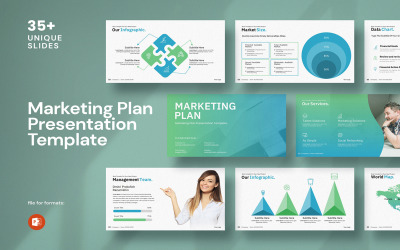 Šablona prezentace marketingového plánu PowePoint