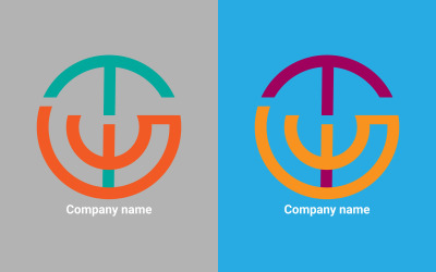 Design de modelo de design de logotipo simples TCE vetorial