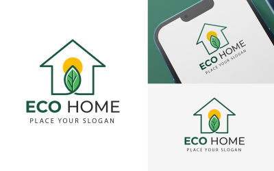 ECO HOME prémium logó tervezősablon