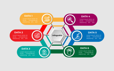 Eenvoudige infographic sjabloonpresentatie