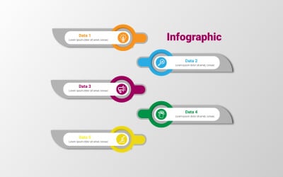 Einfaches EPS-Infografik-Templatet-Design