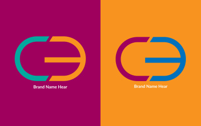 Modèle de conception de logo vectoriel CE simple