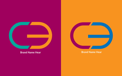 Simple CE vector logo design template