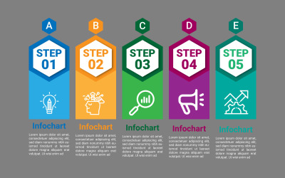 Simple infographic elements template design style