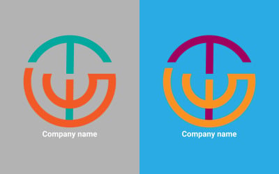 Vector eenvoudig TCE-logo ontwerp sjabloonontwerp