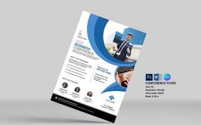 Conference Flyer Template. Word , Psd and Canva