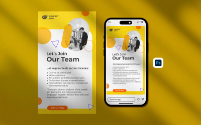 FREE PSD Instagram Story Template - Hiring Job Instagram Story Template