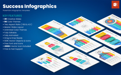 Infografiki sukcesu Szablony prezentacji programu PowerPoint