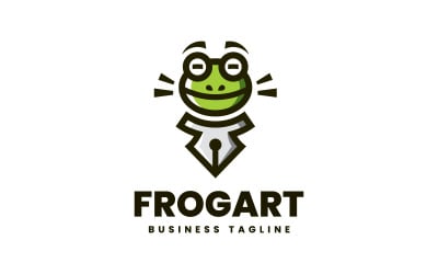 Kreative Frosch-Kunst-Logo-Vorlage