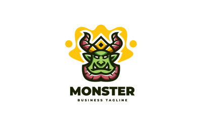Kung Monster logotyp mall