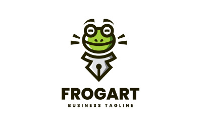 Szablon logo kreatywnej żaby