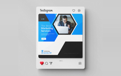 Üzleti közösségi média Instagram-bejegyzés
