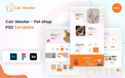 Cat-Master Cat Shope PSD sablon