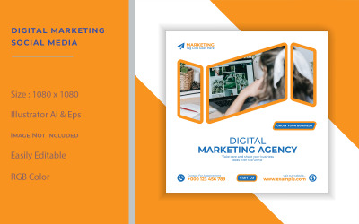 Design von Social-Media-Post-Vorlagen für digitales Marketing