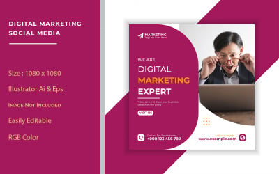 Digital marketing and social media: a banner template