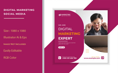 Digitale marketing en sociale media: een bannersjabloon