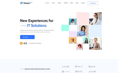 Dreamhub IT-lösning HTML5-mall