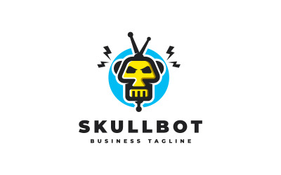 Kreativ Bot Skull Logotypmall