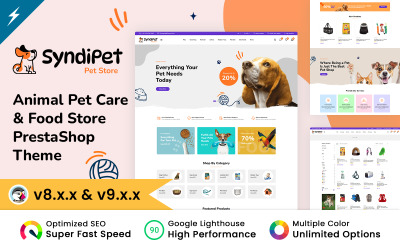 Syndipet - 动物宠物护理和宠物食品商店 PrestaShop 主题