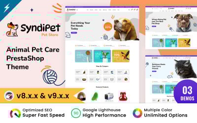 Syndipet - Motyw PrestaShop dla sklepu z karmą dla zwierząt i sklepem z karmą dla zwierząt