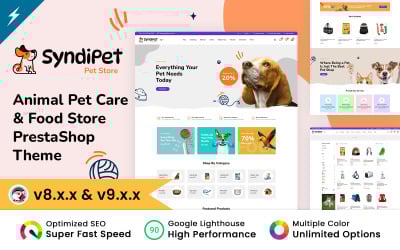 Syndipet – тема PrestaShop для магазину догляду за тваринами та корму для тварин