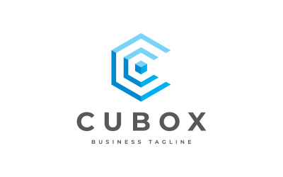 Cubox - C betűs logó sablon