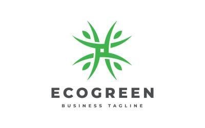 Glad grön logotyp mall