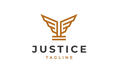 Modèle de logo des ailes de justice