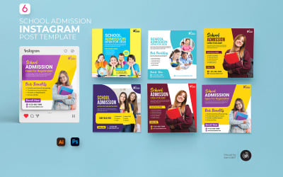 School Admission Ad Instagram Post Template_V01