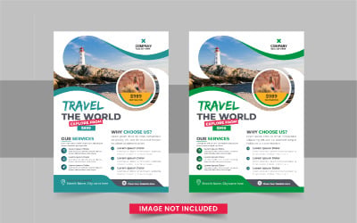 Holiday Travel Flyer Design vagy szerkeszthető utazási szórólap sablon