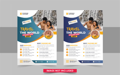 Holiday Travel Flyer Design vagy szerkeszthető utazási szórólap