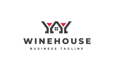 Modello di logo della casa vinicola di lusso