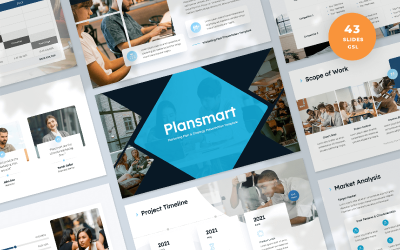 Plansmart - Modèle de présentation de plan marketing Google Slides