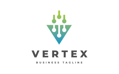 Vertex - bokstaven V-logotypmall