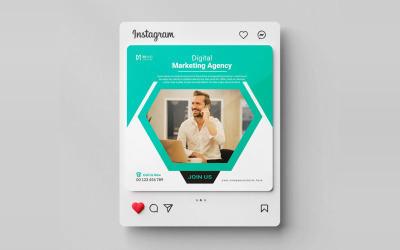 Webinar dal vivo di marketing digitale e modello di post sui social media aziendali