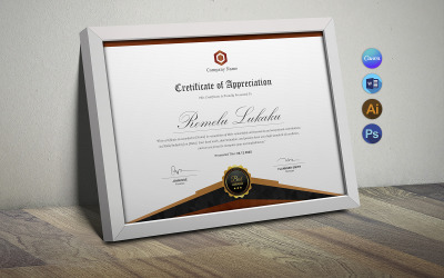 Canva Güzel Ödül Sertifikası Kelime Şablonu
