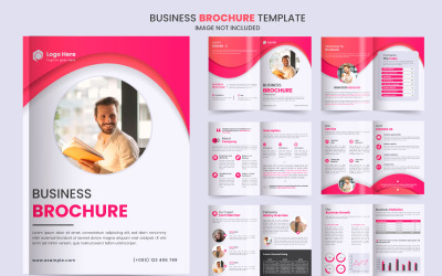 Conception de brochure, conception de modèle de brochure commerciale multipage minimale, rapport annuel,