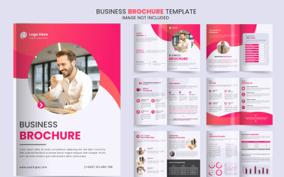 Conception de brochure, conception de modèle de brochure commerciale multipage minimale, rapport annuel